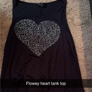 Black Heart Tank Top
